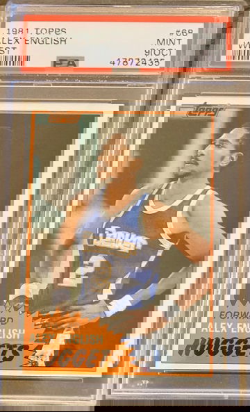 1981 Topps Basketball Alex English WEST #68 - Graded PSA 9 Mint (oc) - New Case!