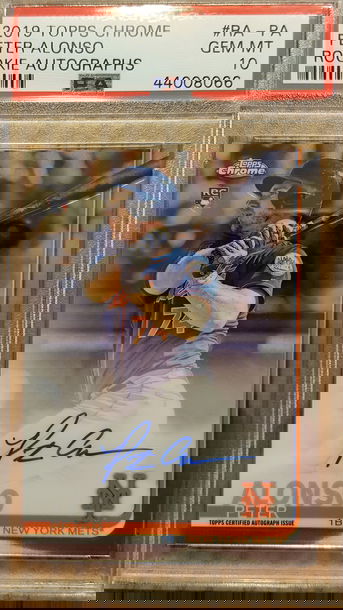 2019 Topps Chrome Pete Alonso PSA 10 Autograph
