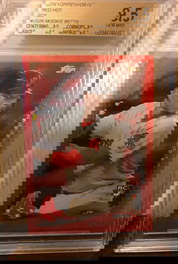 Mookie Betts 2014 Topps Update Red Hot BGS 9.5   True gem