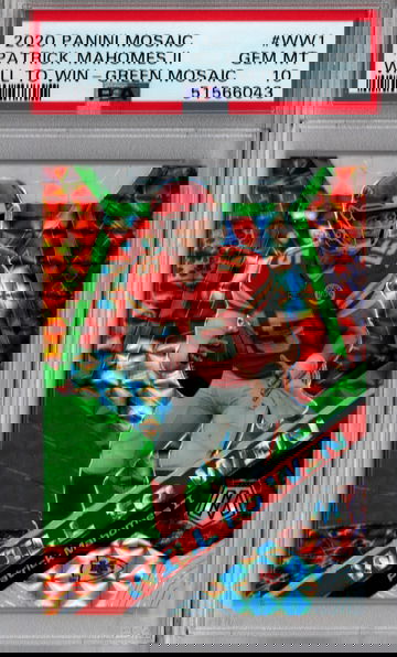 2020 Mosaic Patrick Mahomes II Will To Win Green Mosaic PSA 10