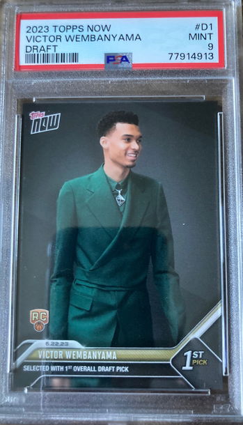 2023 topps now Victor Wembanyama Draft #D1 psa 9