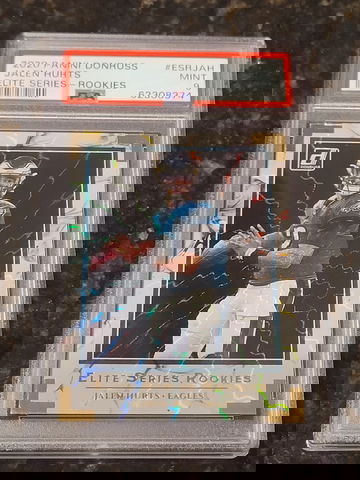 2020 Donruss Jalen Hurts Elite Series Rookies HOLOGRAM PSA 9 Mint #ESRJAH Eagles