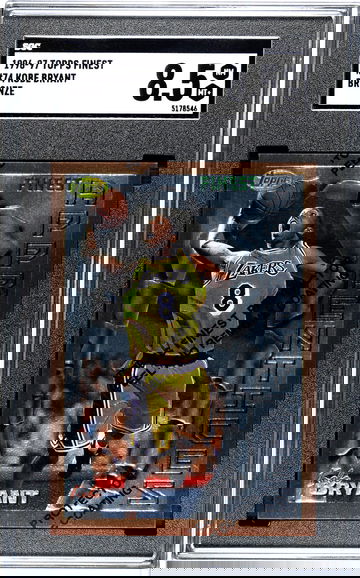 1996-97 Topps Finest #74 Kobe Bryant w/Coating RC SGC 8.5