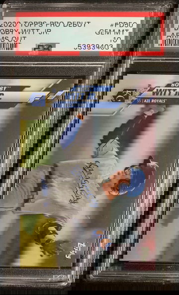 2020 Topps Pro Debut Bobby Witt JR. Arms Out SP PSA 10