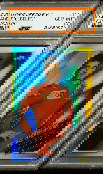 2021 Topps Chrome Formula 1 Charles LeClerc Refractor PSA 10 Ferrari