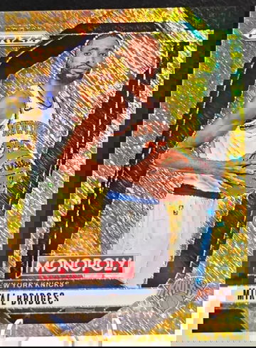 2024-25 Panini Prizm Monopoly Mikal Bridges Gold Millionaire Shimmer /500 Knicks