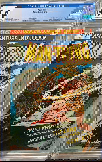 Fear #19 (1973) CGC 9.4 -- O/w to white pages; 1st Howard the Duck and Korrek