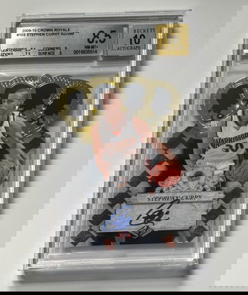 2009-10 Crown Royale - Stephen Curry - on card autograph /399-  BGS 8.5 / 10 auto- #333