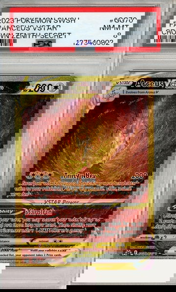 2023 POKEMON SWORD SHIELD CROWN ZENITH FA ARCEUS VSTAR #GG70 SECRET PSA 8