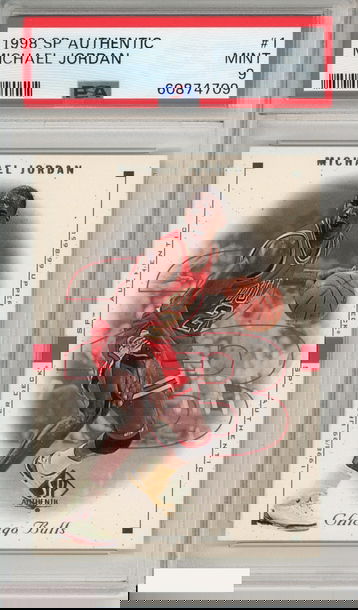 1998 SP AUTHENTIC MICHAEL JORDAN #1 CHICAGO BULLS HOF PSA 9 MINT
