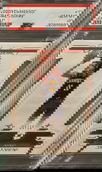 2020 Panini Flawless GOLD /10 #1 Trae Young PSA 10 GEM MINT POP 1 POP ONE HAWKS