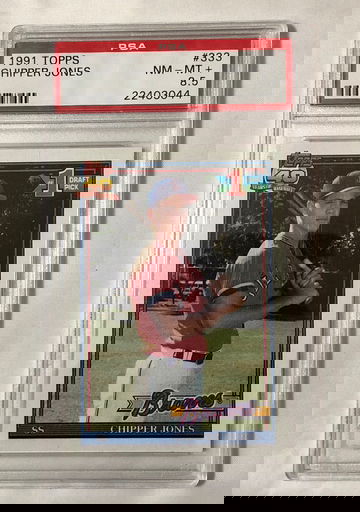 1991 TOPPS CHIPPER JONES #333 NM-MT+ 8.5