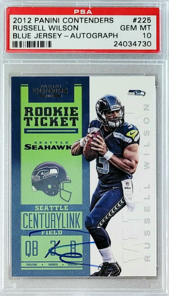 2012 Panini Contenders Russell Wilson RC AUTO PSA 10