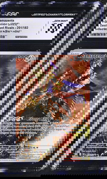 2025 Pokemon #201/182 Zamazenta Destined Rivals CGC 10
