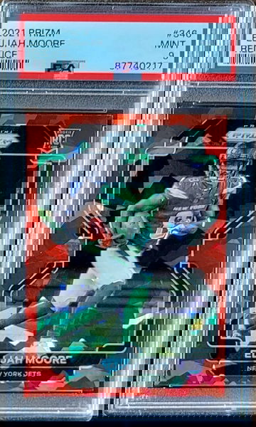 2021 ELIJAH MOORE Panini RED ICE Prizm PSA 9 Rookie RC #346 Cleveland Browns 