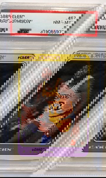 1988 Fleer Magic Johnson PSA 8 #67