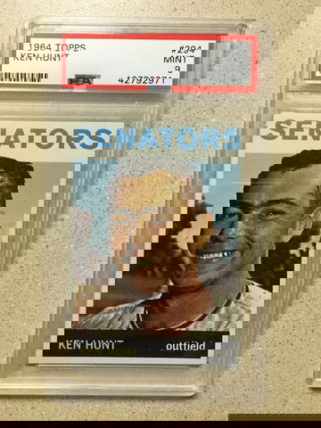 1964 Topps #294 Ken Hunt PSA 9 MINT SENATORS
