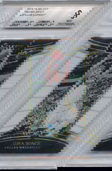 2018-19 Panini Select Luka Doncic White Prizm Refractor /149 BGS 9
