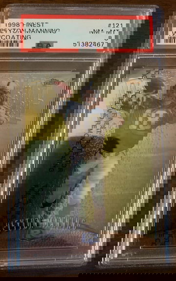 1998 Finest Peyton Manning #121 with coating PSA 8