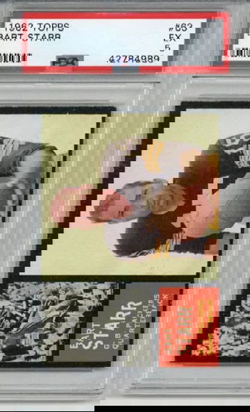 1962 TOPPS #63 BART STARR CARD GREEN BAY PACKERS PSA 5 WELL CENTERED BEAUTY