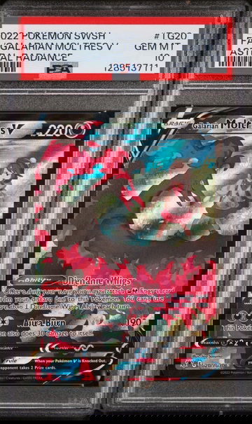 2022 Pokemon Sword and Shield Astral Radiance Trainer Gallery Galarian Moltres V #TG20 PSA 10