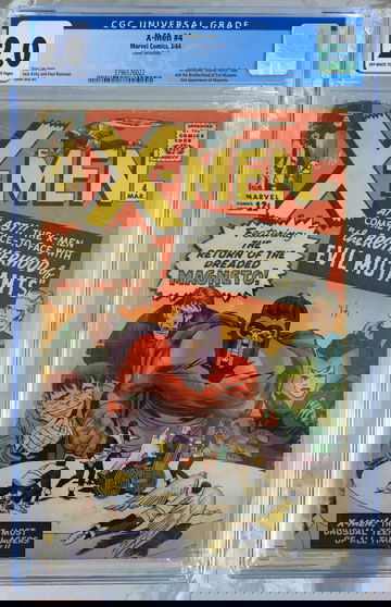 X-Men #4 (1964) CGC 2.0 -- O/w to white; 1st Scarlet Witch, Quicksilver & Toad