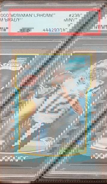 2000 Tom Brady Bowman Chrome Rookie PSA 9