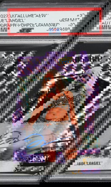 2022 Upper Deck Allure AEW Jade Cargill Purple Diamond Autograph