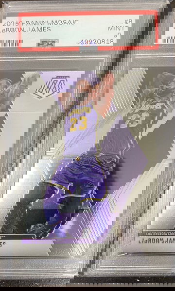 2019 mosaic lebron james base psa 9 #8
