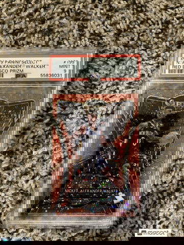 2019-20 Panini Select - Premier Level  Red Disco Prizm /49 #195 Nickeil PSA 9