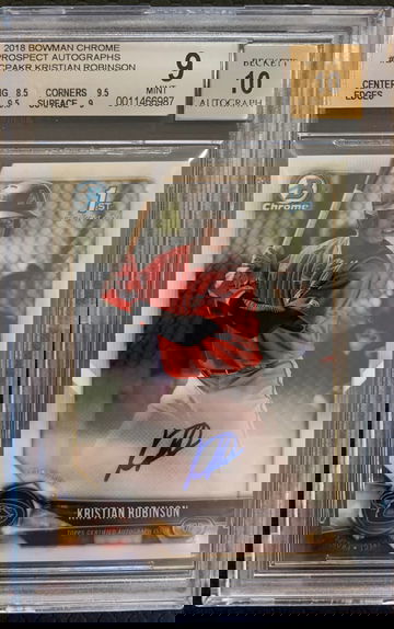 Kristian Robinson 2018 Bowman Chrome Auto