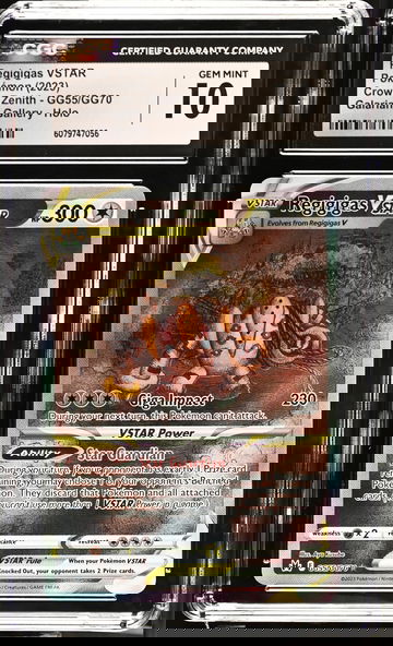 2023 Pokemon Crown Zenith Galarian Gallery Regigigas VSTAR #GG55/GG70 CGC 10