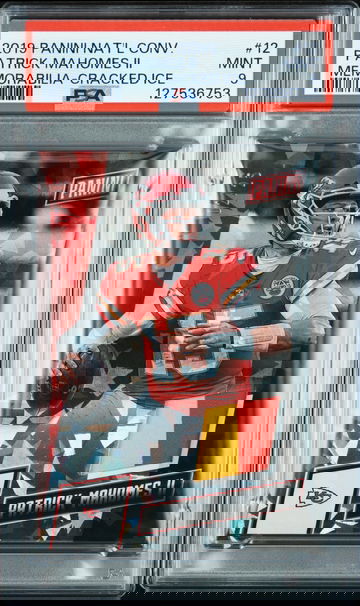 2019 Panini National Convention Patrick Mahomes II #12 Memorabilia-Cracked Ice /25 PSA 9