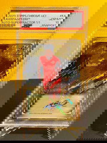 2020-2021 Karim Adeyemi Topps Chrome UEFA Champions League Superfractor PSA 10 1/1