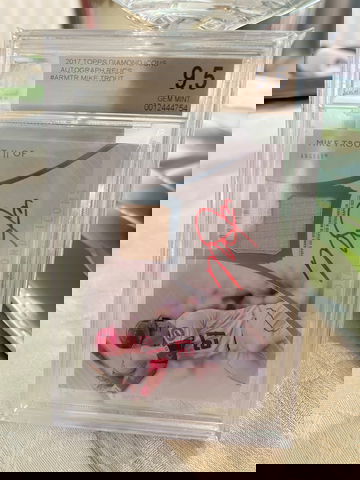 2017 Topps Diamond Icons 9/10 Mike Trout Relic Auto BGS 9.5 Auto 10