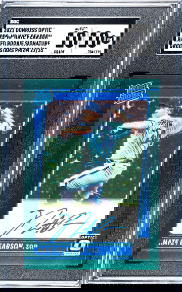 2021 Donruss Optic Nate Pearson Rated Rookie Signatures Green Stars 22/35