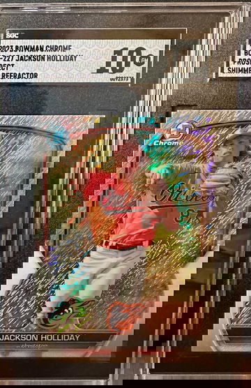 2023 Jackson Holliday Bowman Chrome Prospect Draft Shimmer Refractor SGC 10