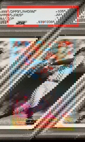 1999 Chipper Jones Topps Chrome Refractor PSA 7