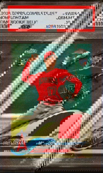 2018 Topps Complete Set Chrome Rookie Relic #WSE4 Shohei Ohtani PSA 10 Gem Mint