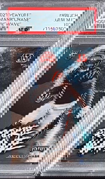 2021 Playoff Rookie Wave Ja’marr Chase PSA 10