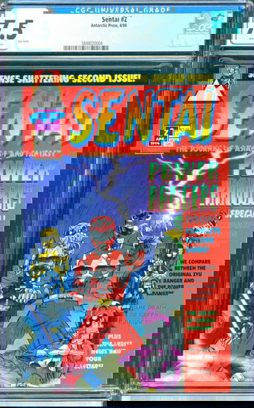 Sentai #2 (1994) CGC 7.5 -- White pages; 1st app. of Power Rangers in comics