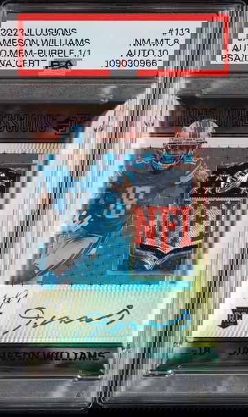 2022 JAMESON WILLIAMS 1 Of 1 NFL SHIELD RPA ROOKIE CARD RC AUTOGRAPH 1/1 Lions