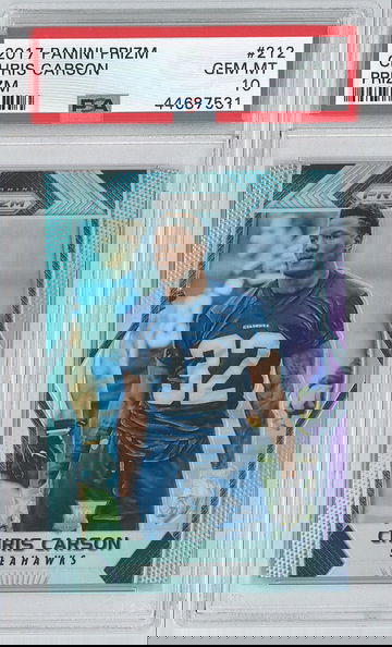 2017 Panini Prizm Chris Carson #212 Silver Prizm Rookie PSA 10 Seahawks