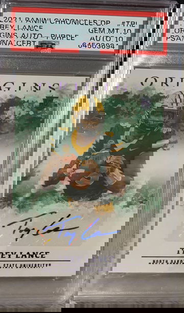 2021 Panini Chronicles DP Trey Lance Purple AUTO /10