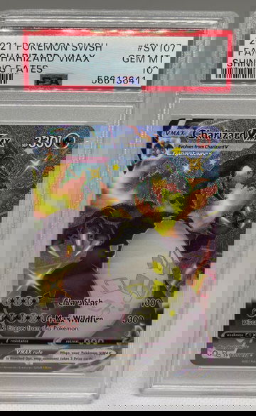 2021 Pokemon Shining Fates Full Art Charizard VMAX PSA 10 Gem Mint SV107 