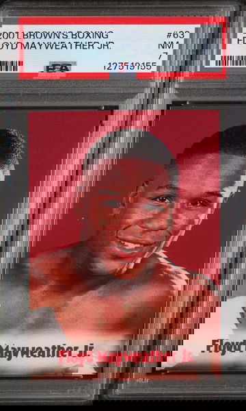 2001 Brown's Boxing Floyd Mayweather #63 PSA 7