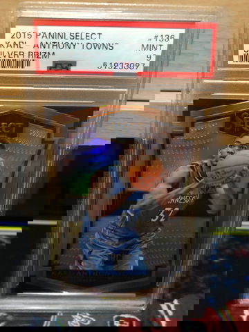 2015 select Karl Anthony Towns silver prizm PSA 9