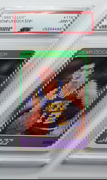 1988-89 Fleer John Stockton #115 RC PSA 9 Mint 