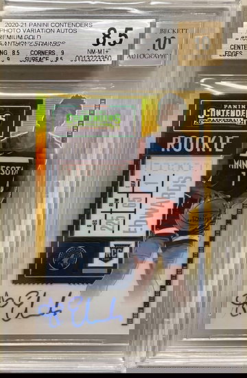 2020 - 2021 Panini Contenders Gold Anthony Edwards 8/10