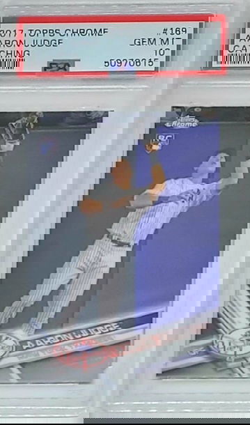 2017 TOPPS CHROME AARON JUDGE SP RC #169 PSA 10 GEM MINT